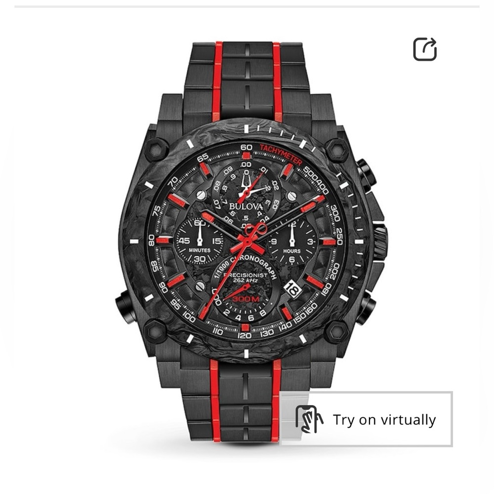 NWOT Bulova Precisionist Chronograph Watch